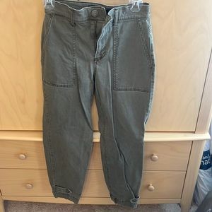 Express, army green cargo pants.